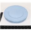 Image 1 : BLUE LUPIN CHINA, 4 LUNCH PLATES STAMPED