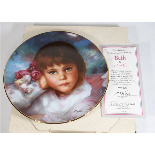 REFLECTIONS OF YOUTH COLLECTORS PLATE WITH IN