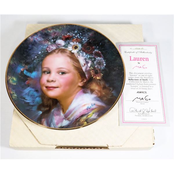 REFLECTIONS OF YOUTH COLLECTORS PLATE WITH IN