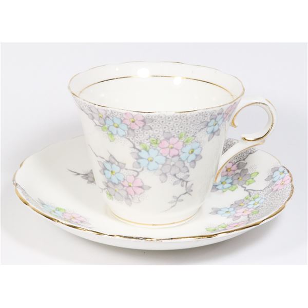 COLCLOUGH GENUINE BONE CHINA TEACUP AND SAUCER