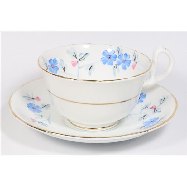 ENGLISH BONE CHINA TEACUP AND SAUCER