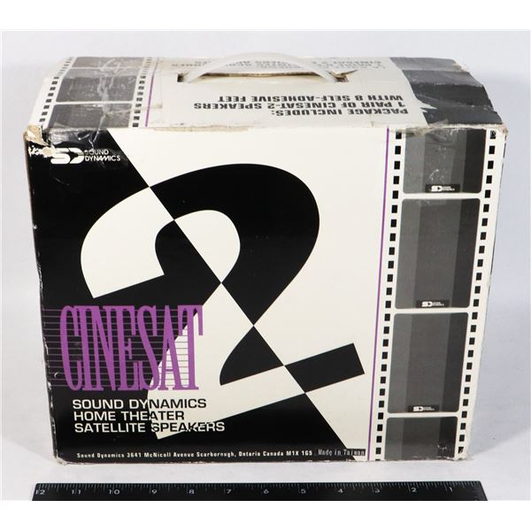 PAIR OF SOUND DYNAMICS CINESAT SPEAKERS