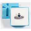 Image 1 : NEW SILVER TONE SIZE 8  2PCE CLEAR AND BLUE