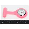 Image 1 : NEW PINK SILICONE NURSES WATCH WITH LOCKING
