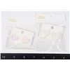 Image 1 : 2 NEW PAIRS IRIDESCENT WHITE OF HEART DESIGN STUD