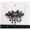 Image 1 : NEW SILVER TONE PURPLE RHINESTONE TASSEL FRENCH