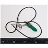 Image 1 : NEW SYNTHETIC GREEN JASPER REPLICA HEXAGONAL STONE