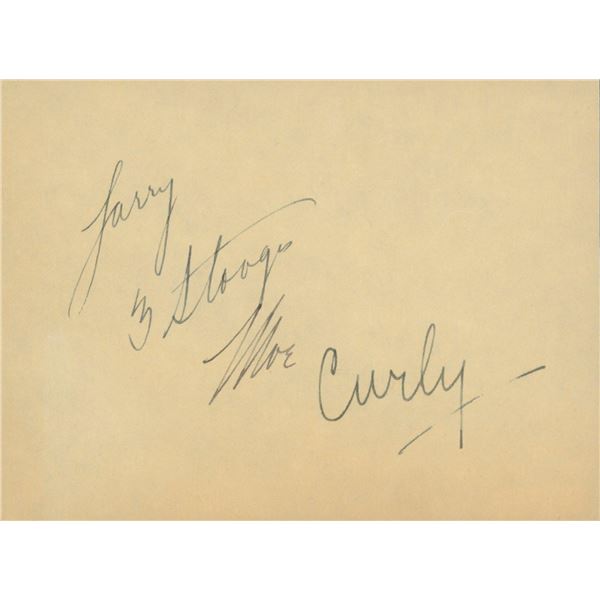 Three Stooges original signatures