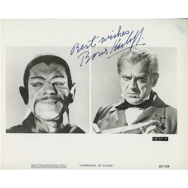 Boris Karloff signed photo