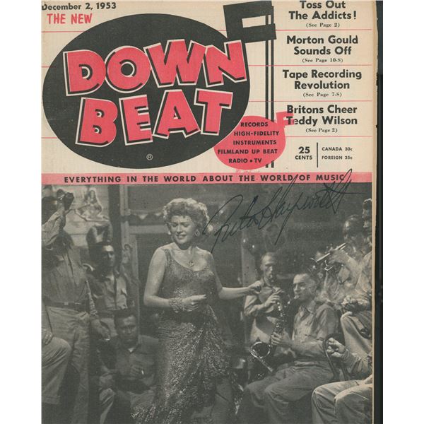 Rita Hayworth signed magazine. GFA Authenticated