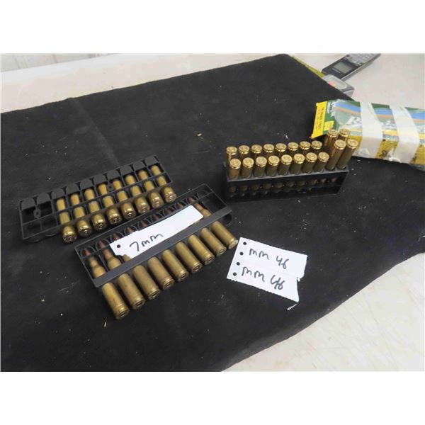 (13 Rounds) 7mm Mauser Ammo , Some Empty Casings