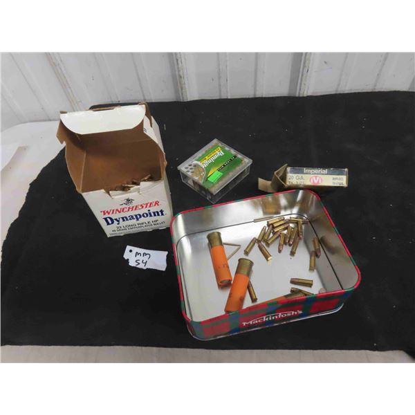 (Approx. 250 Rounds) 22LR Ammo , (3) 20 Gauge Slugs **MUST