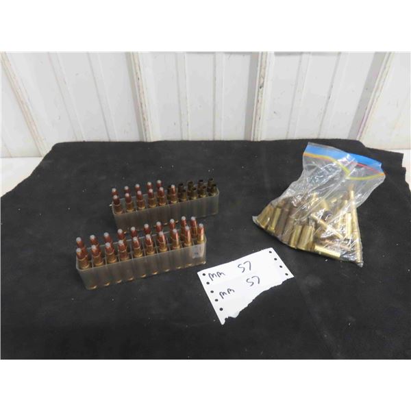 (31 Rounds) 30 Rem Ammo, Factory/Reloads , Plus Empty Brass 