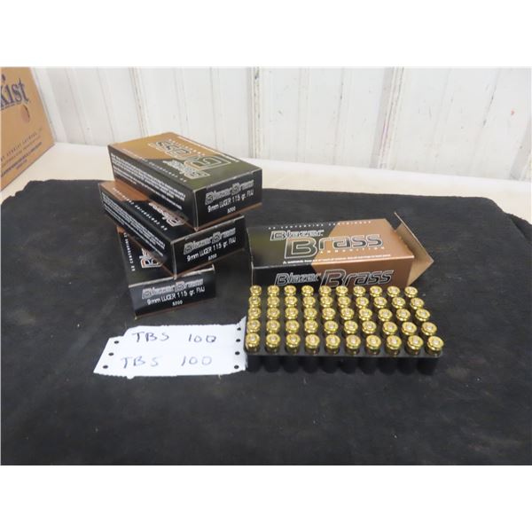 (200 Rounds) Blaze Brass 9mm Luger Ammo **MUST PROVIDE PROOF