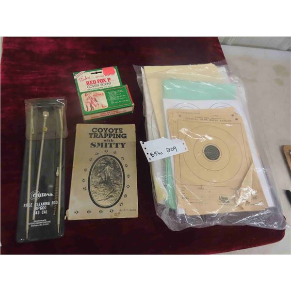 Coyote Trapping Book, Gun Cleaning Rod, Red Fox Cover