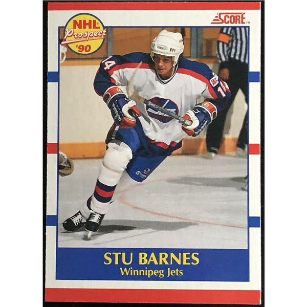 1990-91 SCORE STU BARNES ROOKIE CARD