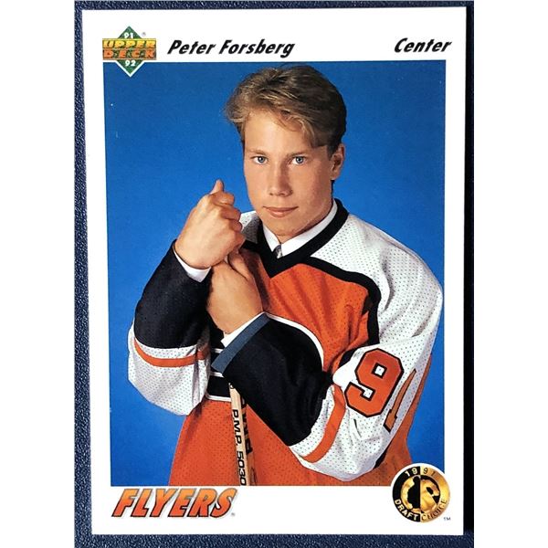 1991-92 UPPER DECK PETER FORSBERG (HOF) ROOKIE CARD