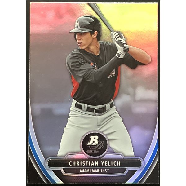 2013 BOWMAN PLATINUM CHRISTIAN YELICH ROOKIE CARD