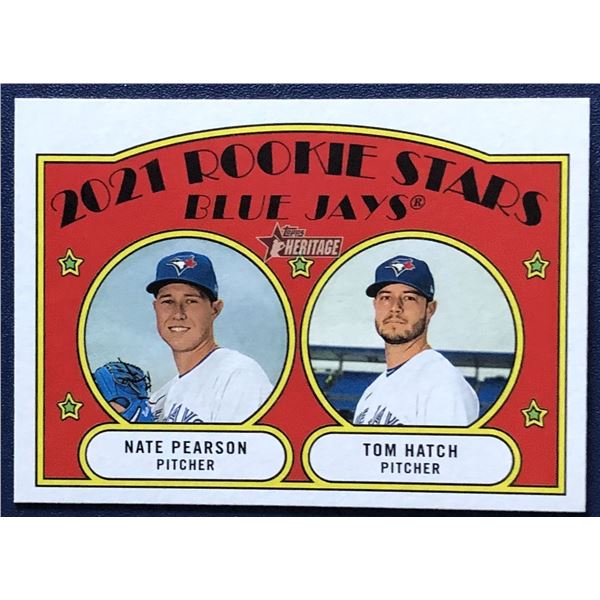 2021 TOPPS HERITAGE NATE PEARSON ROOKIE CARD