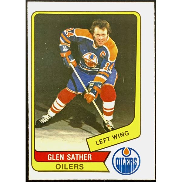 1976-77 O-PEE-CHEE WHA GLEN SATHER (HOF)