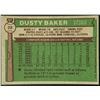 Image 2 : 1976 TOPPS DUSTY BAKER (HOF)