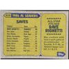 Image 2 : 1987 TOPPS DAVE RIGHETTI (HOF)