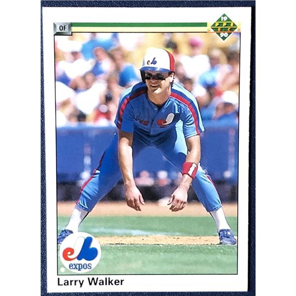 1990 UPPER DECK LARRY WALKER (HOF ) ROOKIE CARD