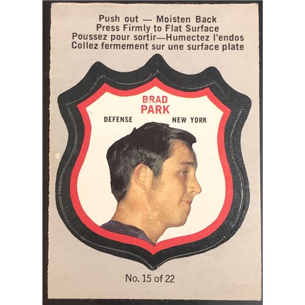 1972-73 O-PEE-CHEE BRAD PARK (HOF) PLAYER CREST