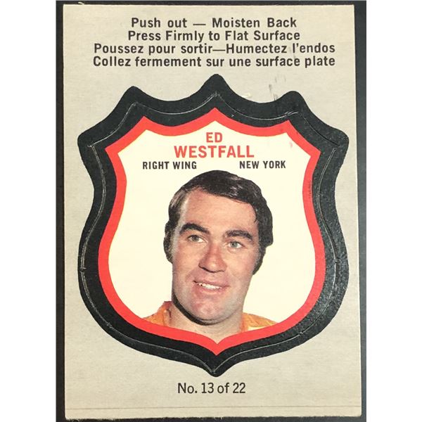 1972-73 O-PEE-CHEE ED WESTFALL PLAYER CREST