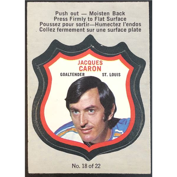 1972-73 O-PEE-CHEE JACQUES CARON PLAYER CREST