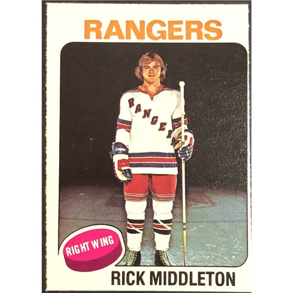1975-76 O-PEE-CHEE RICK MIDDLETON (HOF) ROOKIE CARD