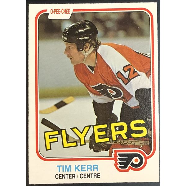 1981-82 O-PEE-CHEE TIM KERR ROOKIE CARD