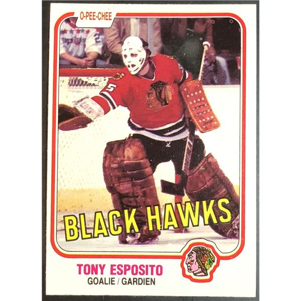 1981-82 O-PEE-CHEE TONY ESPOSITO (HOF)