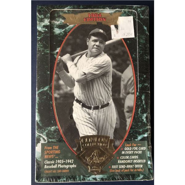 1994 CONLON COLLECTION ALL TIME BASEBALL SEALED WAX BOX