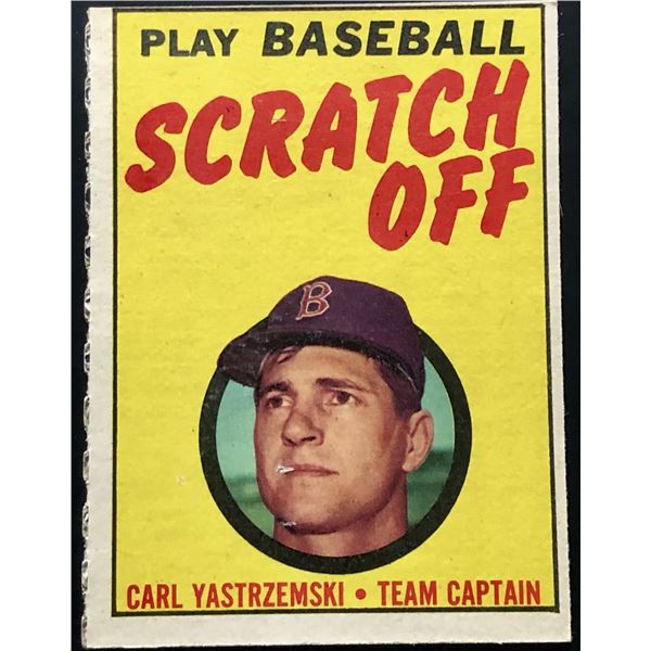 1970 TOPPS SCRATCH OFF INSERT - CARL YASTRZEMSKI (HOF)
