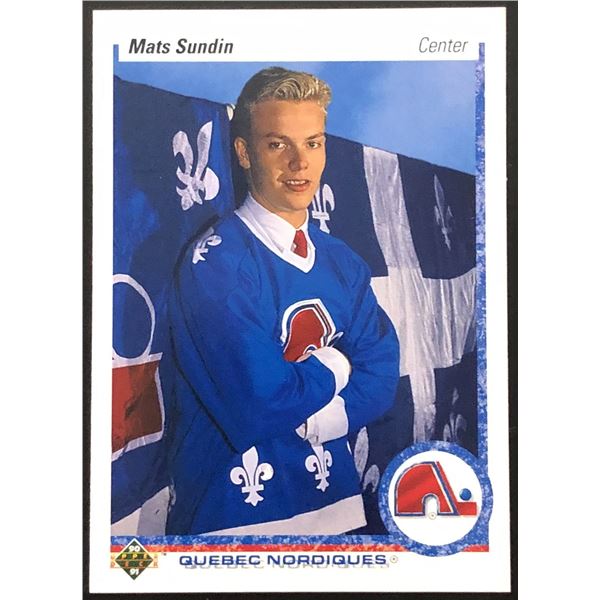 1990-91 UPPER DECK MATS SUNDIN (HOF) ROOKIE CARD