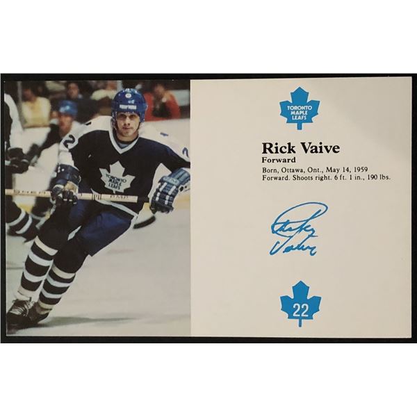 1980-81 TORONTO MAPLE LEAFS RICK VAIVE POST CARD