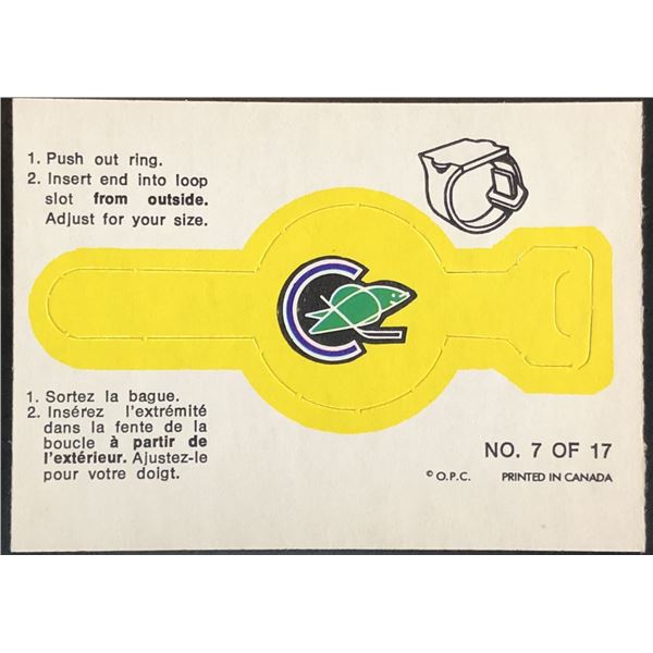 1973-74 O-PEE-CHEE CALIFORNIA GOLDEN SEALS INSERT RING