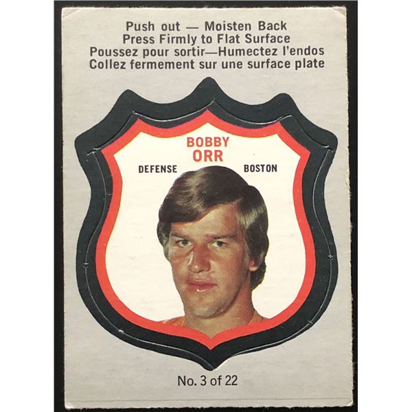 1972-73 O-PEE-CHEE BOBBY ORR (HOF) CREST INSERT
