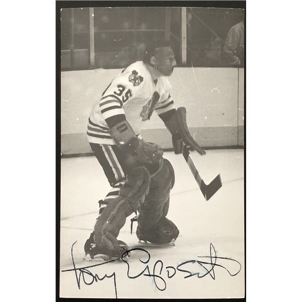 1950's TONY ESPOSITO (HOF) J.D. McCARTHY POSTCARD - SIGNED