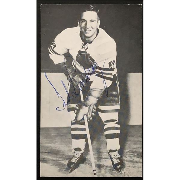 1950's TED LINDSAY (HOF) J.D. McCARTHY POSTCARD - SIGNED