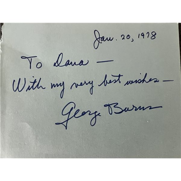 George Burns Signature cut
