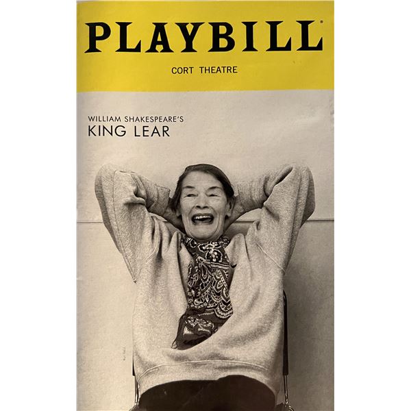 Cort Theatre King Lear Playbill