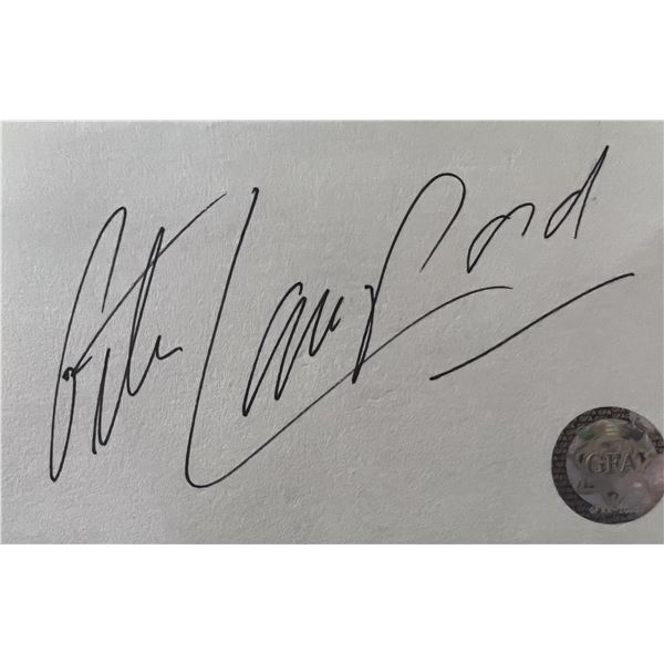 Rat Pack Peter Lawford original signature. GFA Authenticated