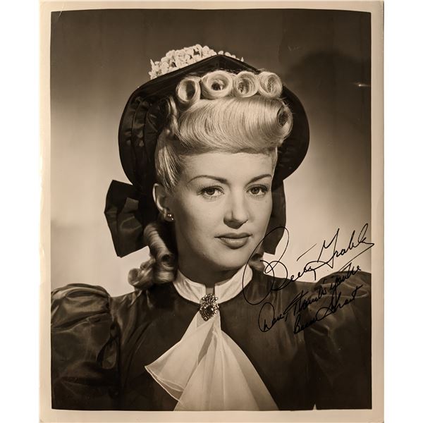 Tin Pan Alley Betty Grable signed photo
