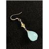 Image 2 : Beautiful Pair Of Aqua Blue Chalcedony Drop Earrings