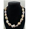 Image 1 : Beautiful 16" L Genuine Pearl Choker Necklace Marked 925. Various Sizes, Shapes & Hues