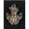 Image 2 : Vintage Art Nouveau Edwardian/Victorian Style Silver Plate Brooch. Woman w/ Flowing Hair & Skirt