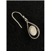 Image 2 : Lovely Pair Of Vintage Sterling Silver & Turquoise Teardrop Earrings