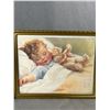 Image 3 : Pair Of Vintage Framed Bessie Pegge Gusman & Copper Infant Shoes Display Ready for Your Picture